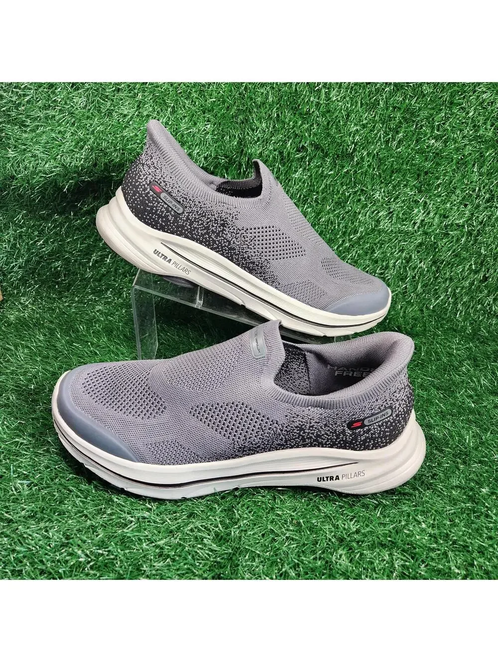 Skechers Slip-Ins Ultra Pillars Gray Slip-On Sneakers Size 10 men's
